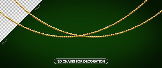 Gold chains for decoration
