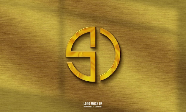 Gold logo mockup