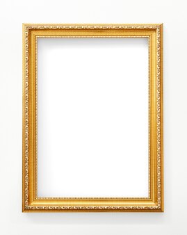 Gold picture frame mockup