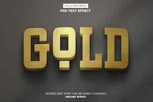 Free PSD gold text effect