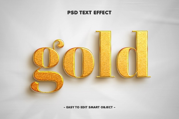 Free PSD gold text effect