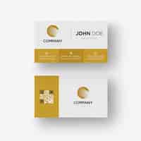 Free PSD gold and white business card