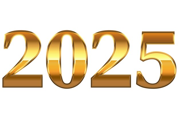 2025年の黄金の新年 イラスト