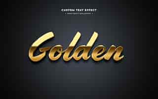 Free PSD golden 3d text style effect