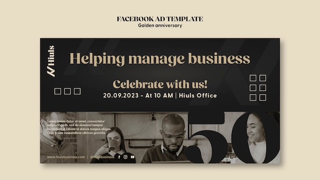 Golden Anniversary Template Design: A Stunning PSD Template for Your Special Celebration