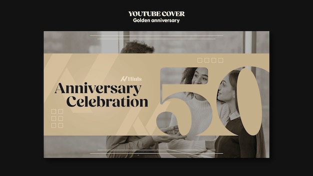 Golden anniversary template design