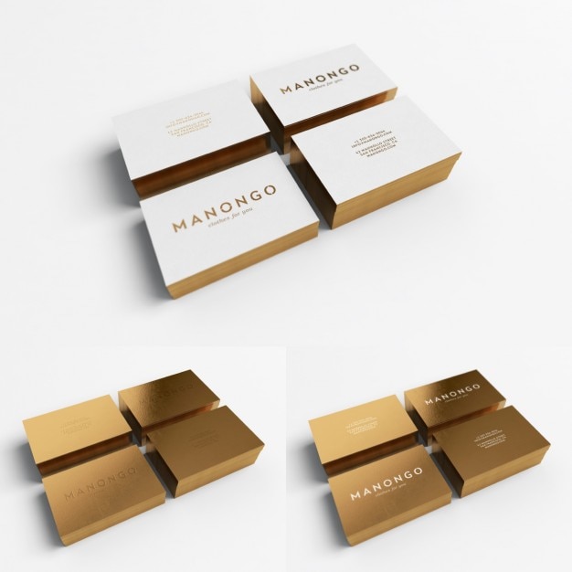 Golden business card design