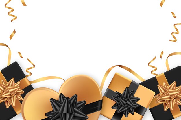 Golden celebration design elements