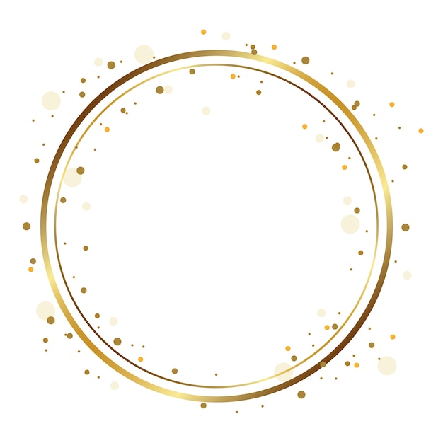 Free PSD golden circle shape