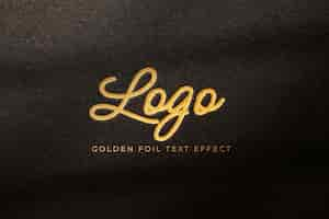 Free PSD golden foil text effect