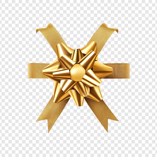 Golden Gift Bow Elegant Present Decoration Luxury Ribbon Design