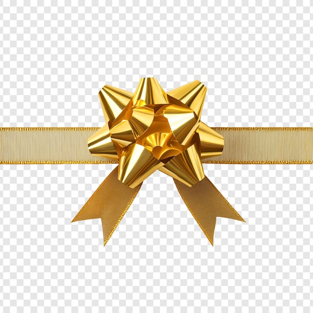 Golden Gift Bow and Ribbon Festive Elegance