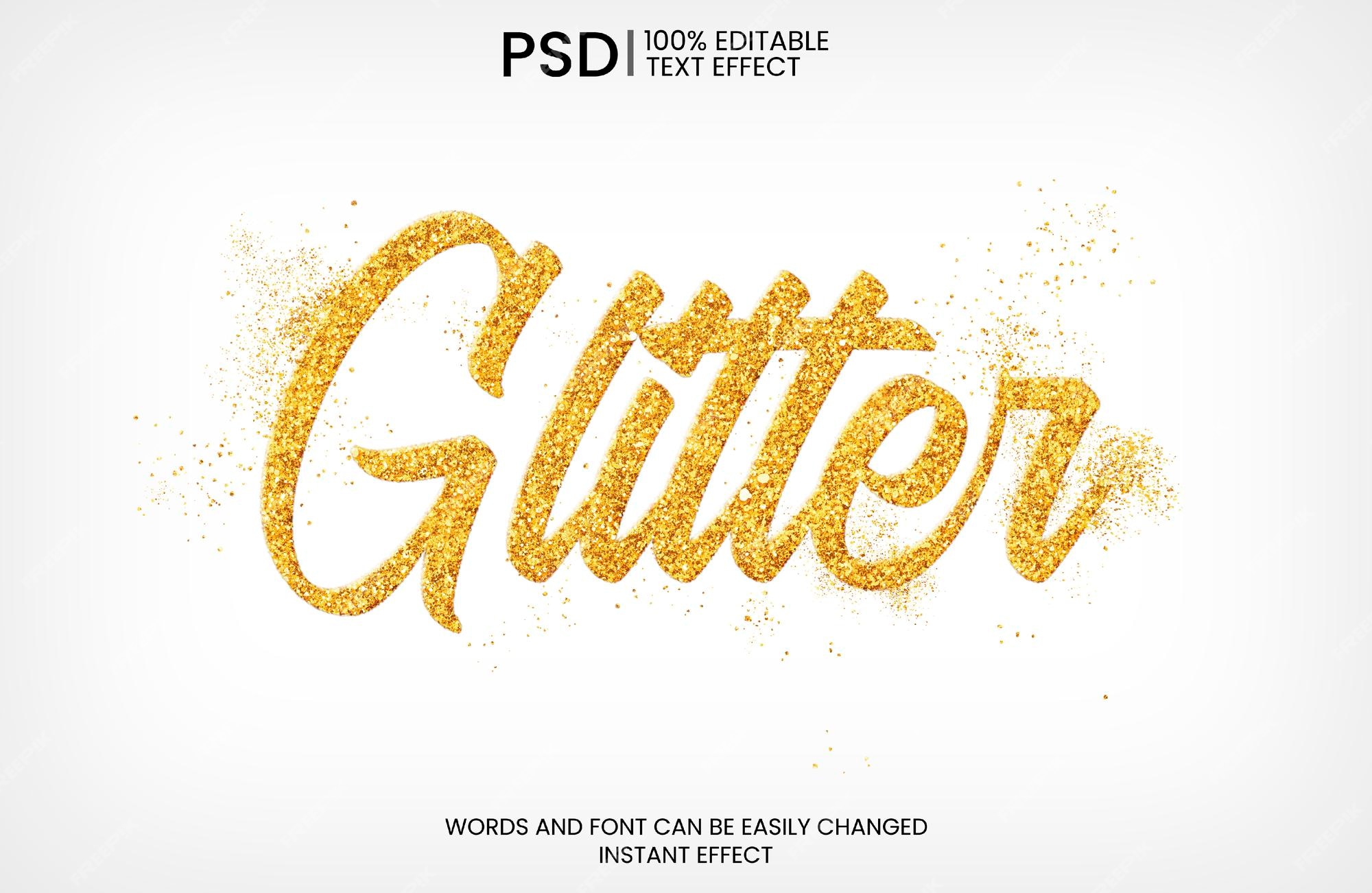 Vidunderlig journalist Afgang Glitter Text Images - Free Download on Freepik