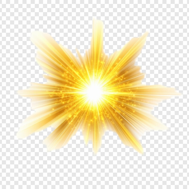 Free PSD golden light explosion a radiant burst of energy and brilliance