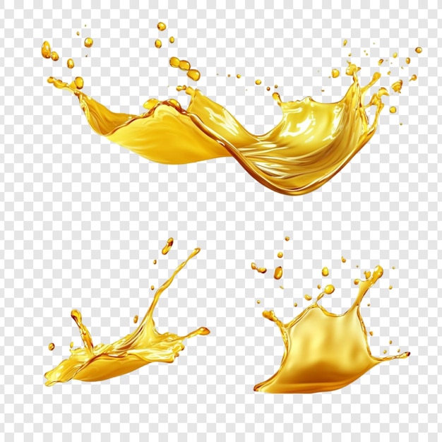Golden Liquid Splashes A Dynamic Trio of Viscous Flows