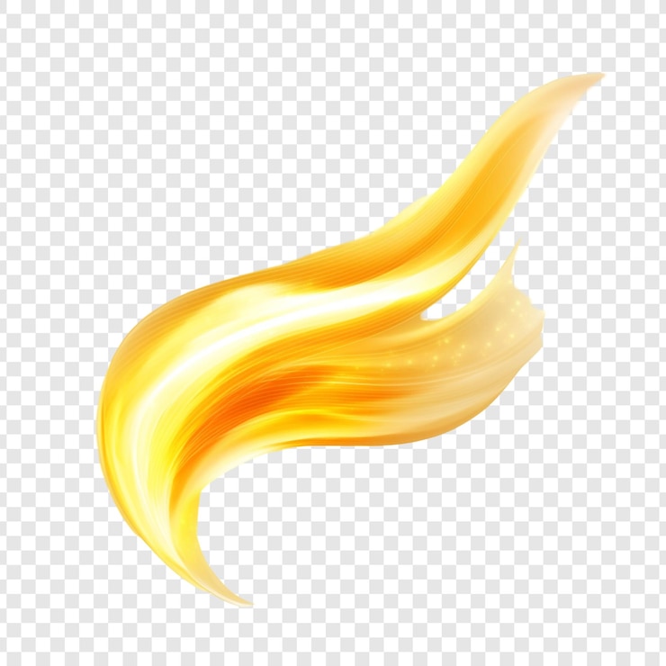 Free PSD golden liquid swirl abstract golden flowing design