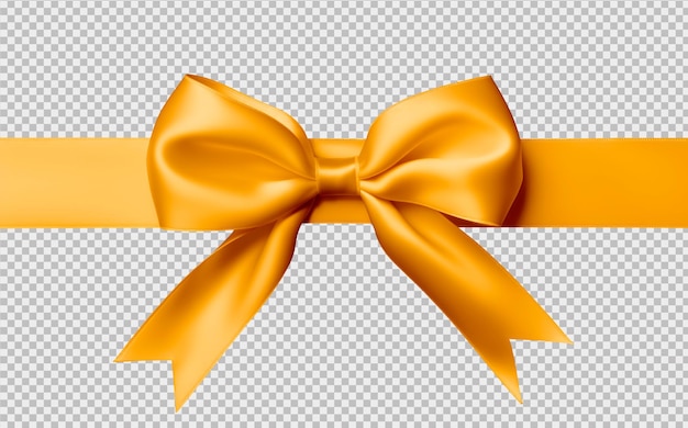 Free PSD golden ribbon for wrapping isolated on transparent background