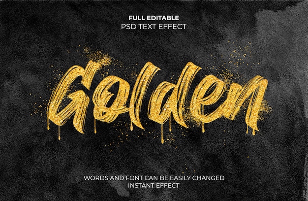 Golden text effect