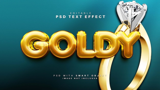 Free PSD goldy text effect