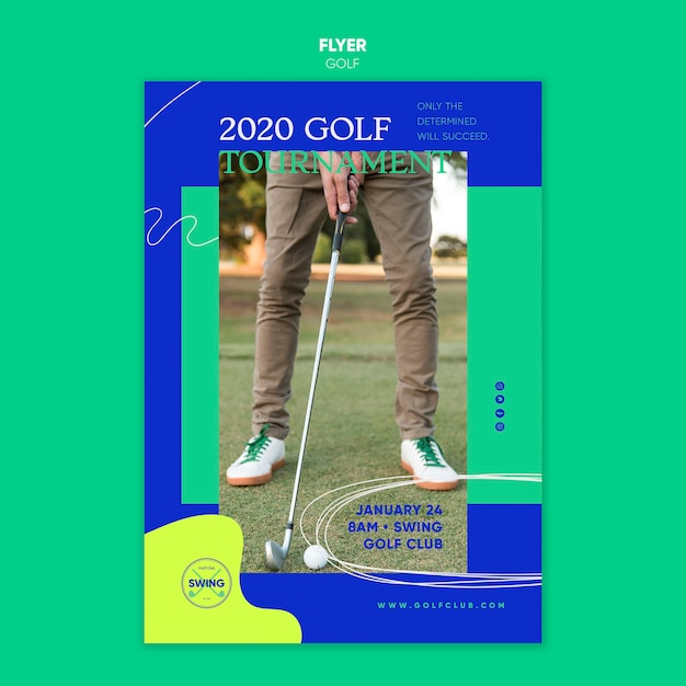 Free PSD golf concept flyer template