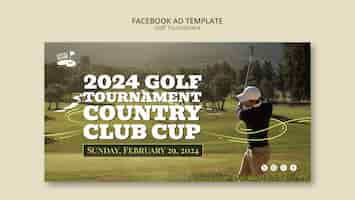 Free PSD golf tournament facebook template