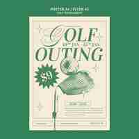 Free PSD golf tournament poster template