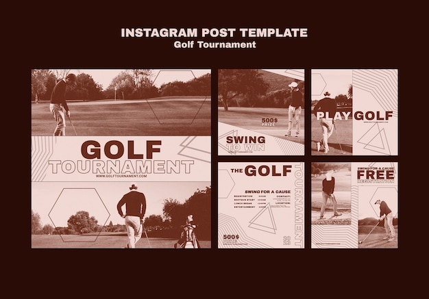 Free PSD golf tournament template design