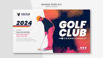 Free PSD golf tournament template design