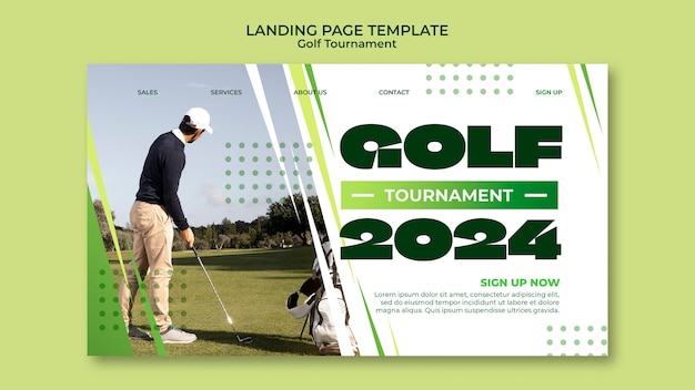 PSD gratuito progettazione del modello del torneo di golf