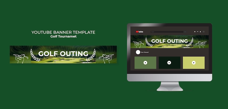 Free PSD golf tournament youtube banner