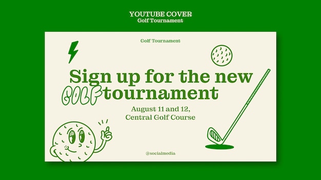 Copertina del torneo di golf su youtube