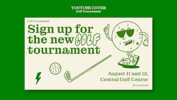 Free PSD golf tournament  youtube cover