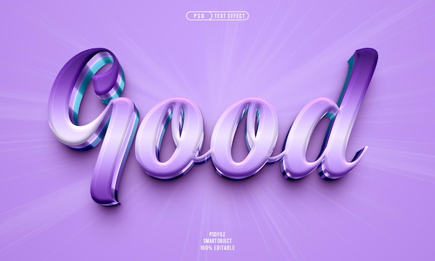 Good 3d editable text effect – Free PSD Template for Download