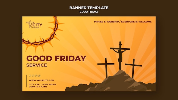 Good friday banner template