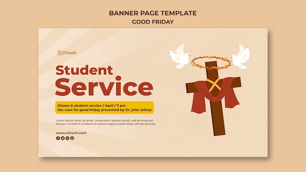 Free PSD good friday banner template