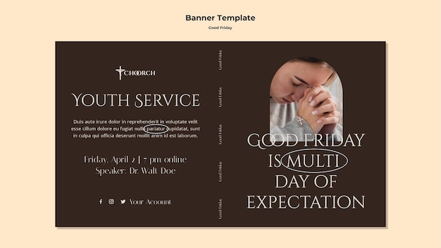 Free PSD good friday banner template