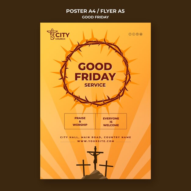 Good friday poster template