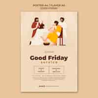 Free PSD good friday print template