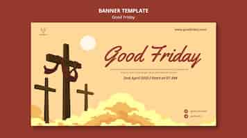 Free PSD good friday social banner template