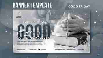 Free PSD good friday social banner template