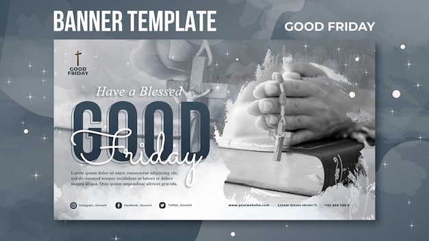 Good friday social banner template