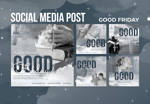 Good friday social media posts set