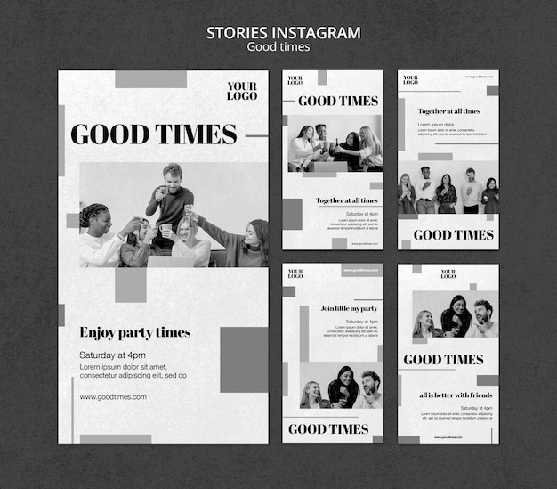 Free PSD good times social media stories