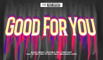 Free PSD good for you text style effect