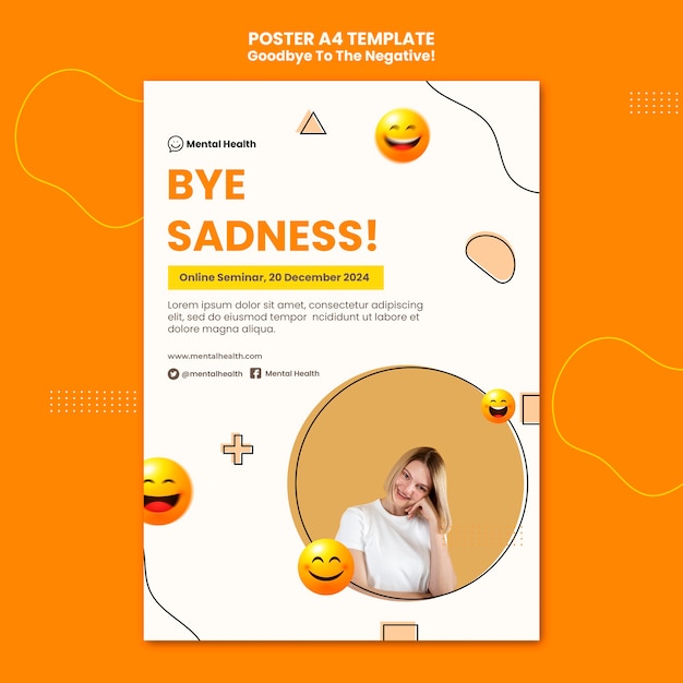 Goodbye to the negative poster or flyer template