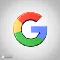 Free PSD google icon isolated 3d render illustration