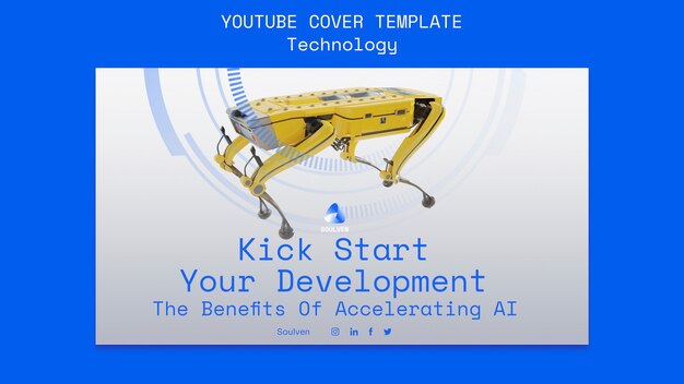 Обложка youtube с технологией градиента ai