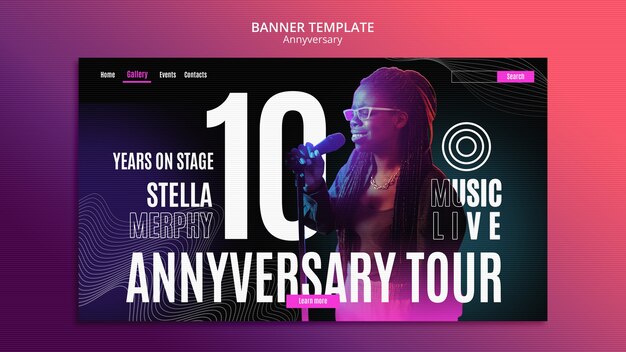 Gradient anniversary design template