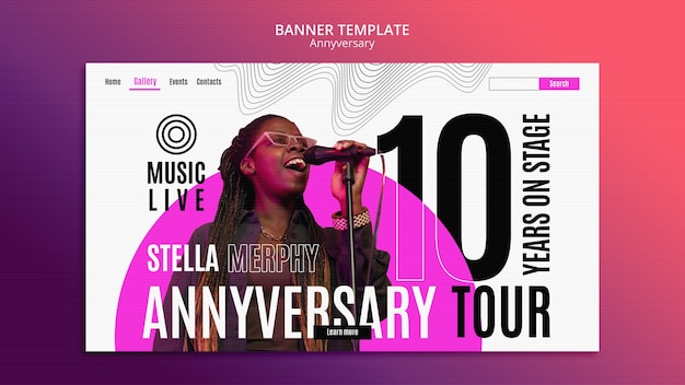 Gradient anniversary design template