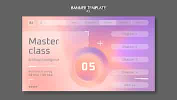 Бесплатный PSD Градиентный шаблон искусственного интеллекта